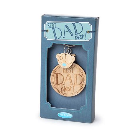 Best Dad Ever Me to You Bear Wooden Key Ring Extra Image 1